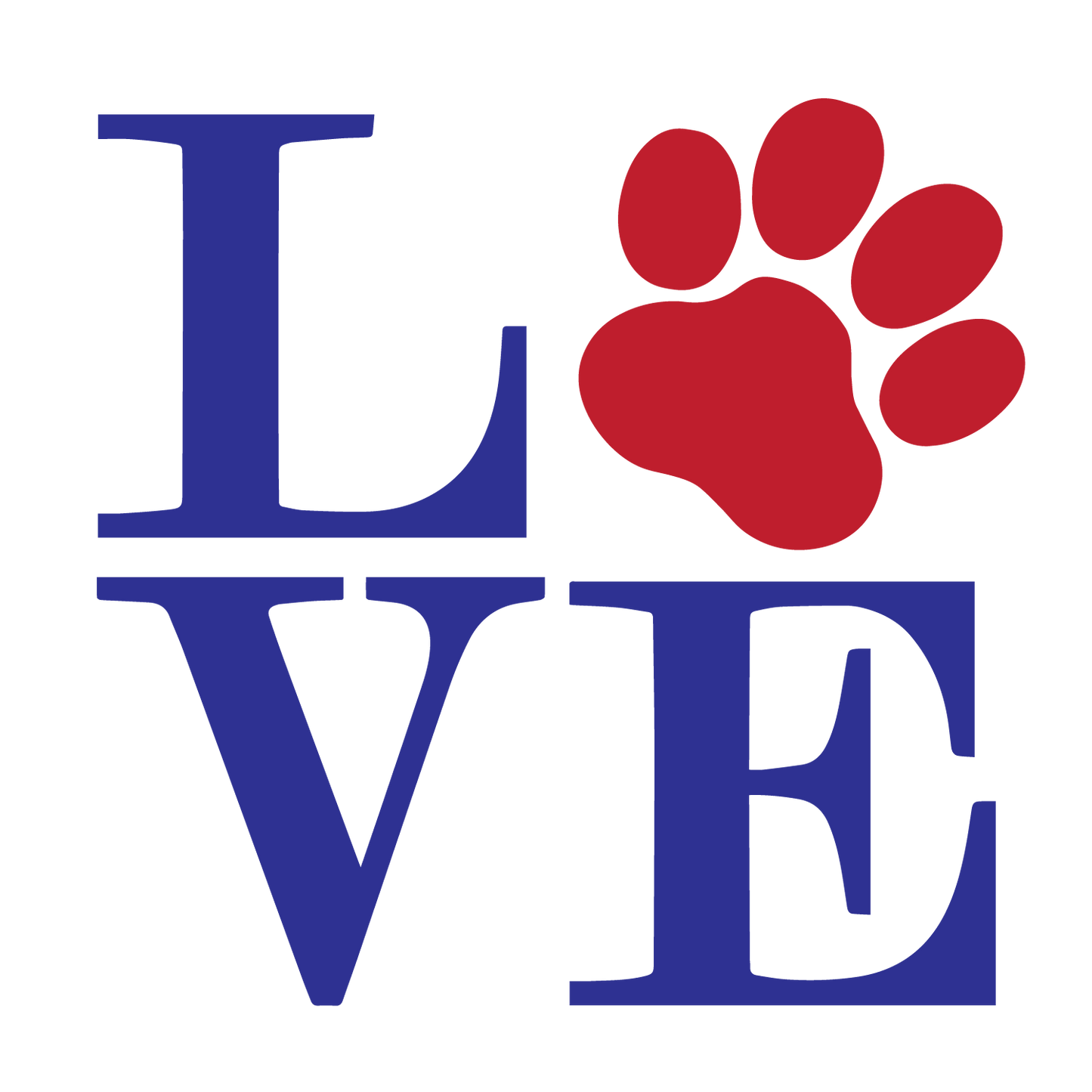 LOVE (Square w-Paw)