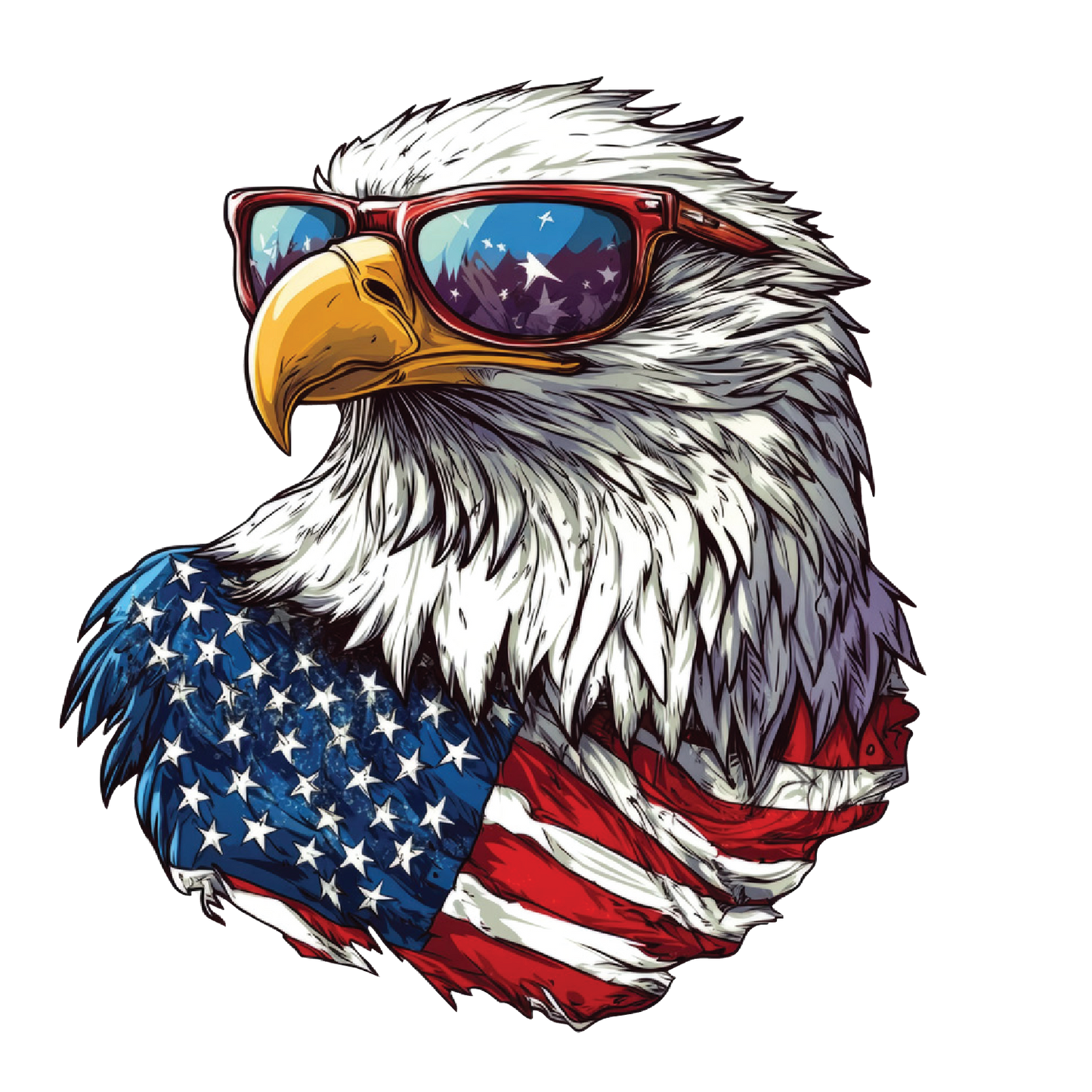 Eagle Draped in Flag