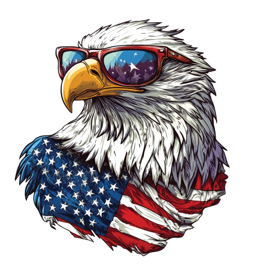 Eagle Draped in Flag