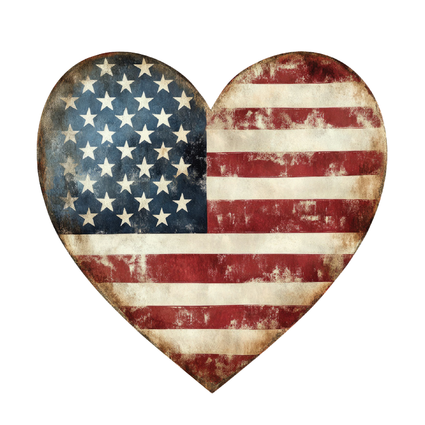 Flag Heart Shape