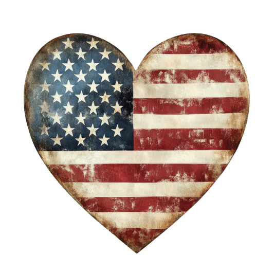 Flag Heart Shape