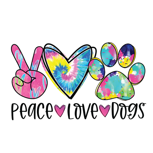 Peace Love Dogs Tie Dye